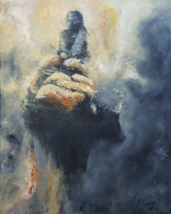 Himalaya tempête 绘画, 31.5x25.6 in
