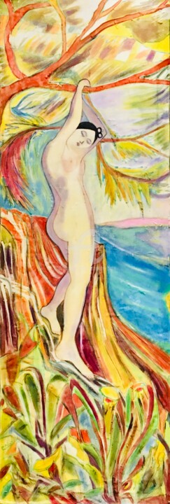 Pearl diver 绘画, 63x21.7 in