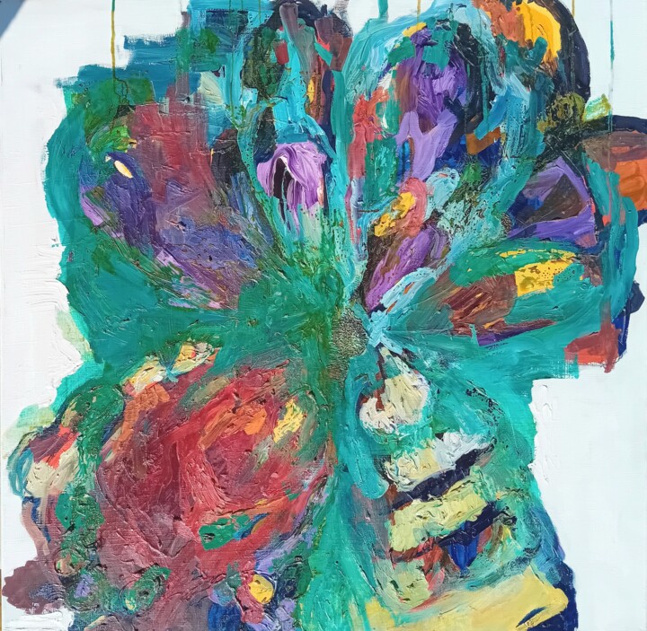 Flor in Beauty 绘画, 35.4x35.4 in