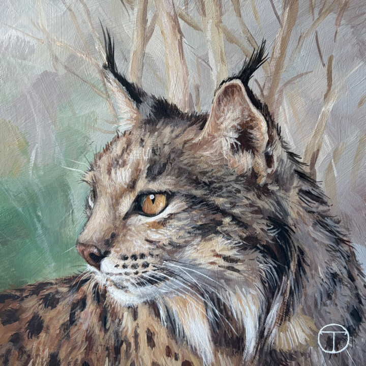 Lynx Painting, 7.1x7.1 in