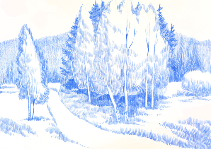 Dessin intitulée "317" par Anton Karbouski, Œuvre d'art originale, Conté