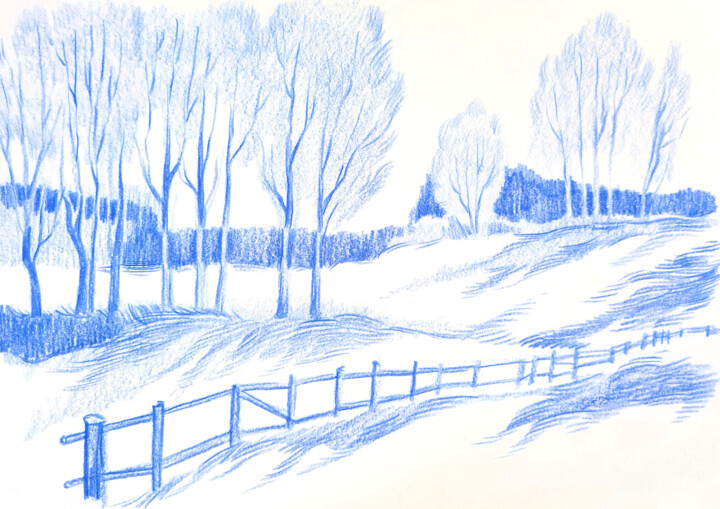 Dessin intitulée "321 (Nature’s Examp…" par Anton Karbouski, Œuvre d'art originale, Conté