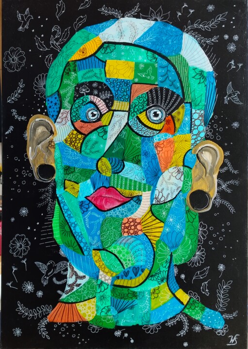 Selbstvertrauen 绘画, 39.4x27.6 in