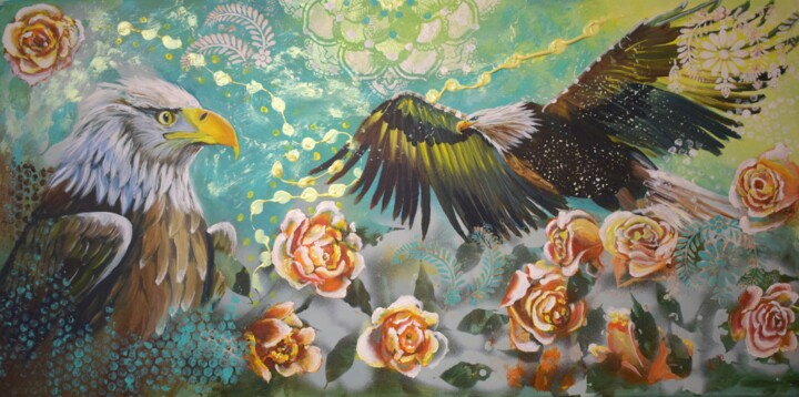 Liebe kommt wie frische Brise Pittura, 19,7x39,4 in