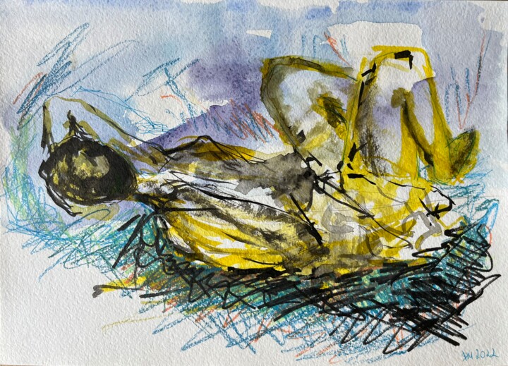 %4w" / She began to collect puzzles - {$M} 图画, 8.3x11.4 in