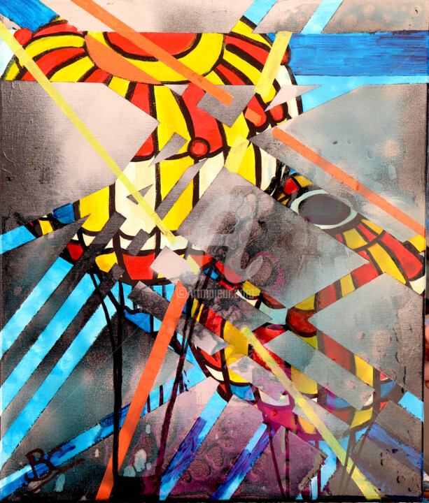 Schilderij,  21,7x19,7 in 