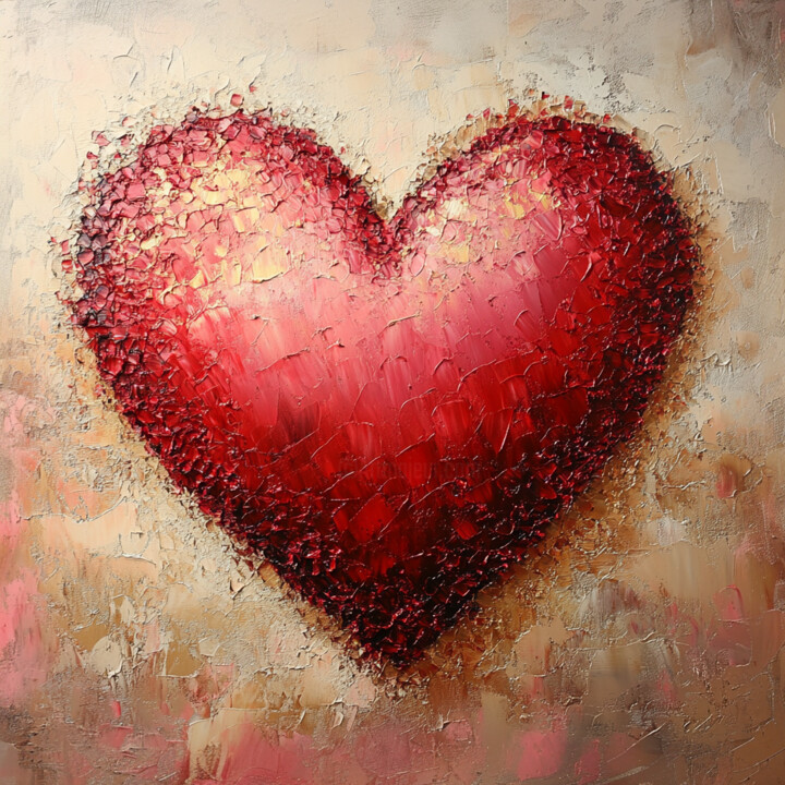 Digitale Kunst mit dem Titel "Modern Love: Bold A…" von Anna Burger, Original-Kunstwerk, Digitale Malerei