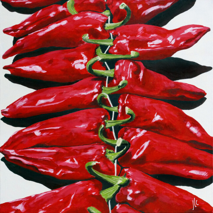 Piments d'Espelette 绘画, 15.8x15.8 in