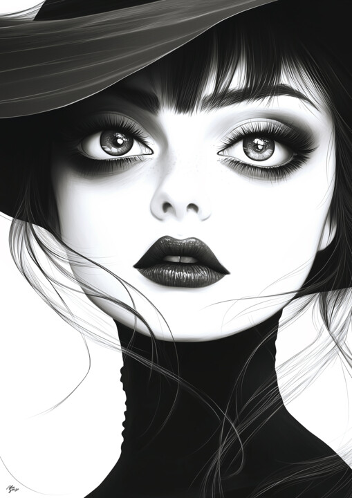 Mademoiselle 图画, 46.9x33.1 in