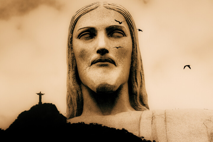 Photography titled "Le Christ Rédempteur" by Frederic Bos, Original Artwork, Manipulated Photography