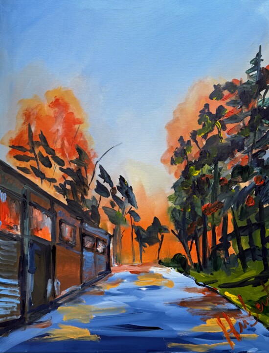 Impression der Wirkungsstätte 绘画, 35.4x27.6 in