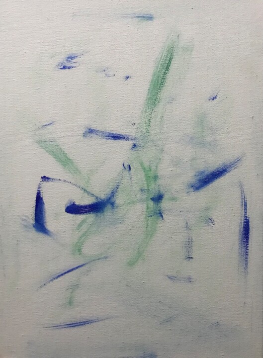 Painting titled "250215" by Wei Hao 000, Original Artwork, Oil Mounted on Wood Stretcher frame