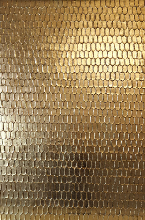 Golden texture painting Schilderij, 47,2x31,5 in