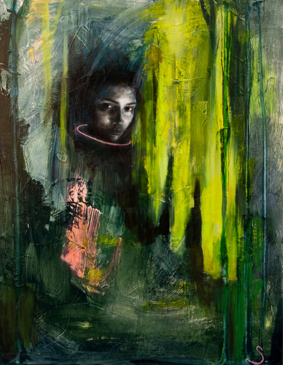 Bienvenue sur Terre 绘画, 31.5x23.6 in
