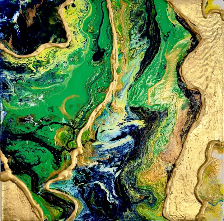 GREEN 1 绘画, 7.9x7.9 in
