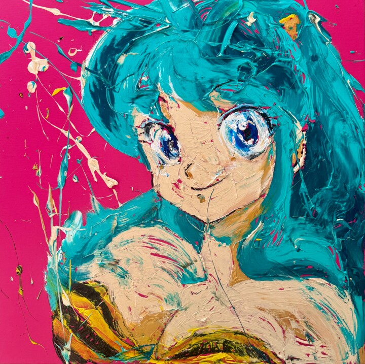 绘画 标题为“LAMÙ” 由Vispo, 原创艺术品, 丙烯 安装在木质担架架上