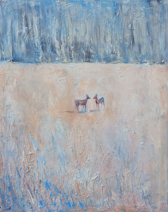 Roe Deer 绘画, 19.7x15.8 in