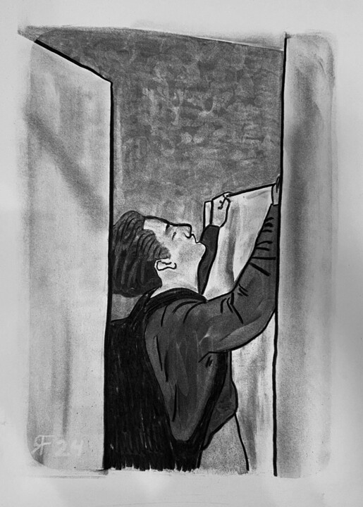 Drawing titled "Untitled (Charcoal…" by Rick Fraterman, Original Artwork, Charcoal