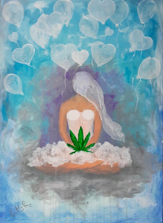 Wunderwolke 2023 绘画, 27.6x19.7 in