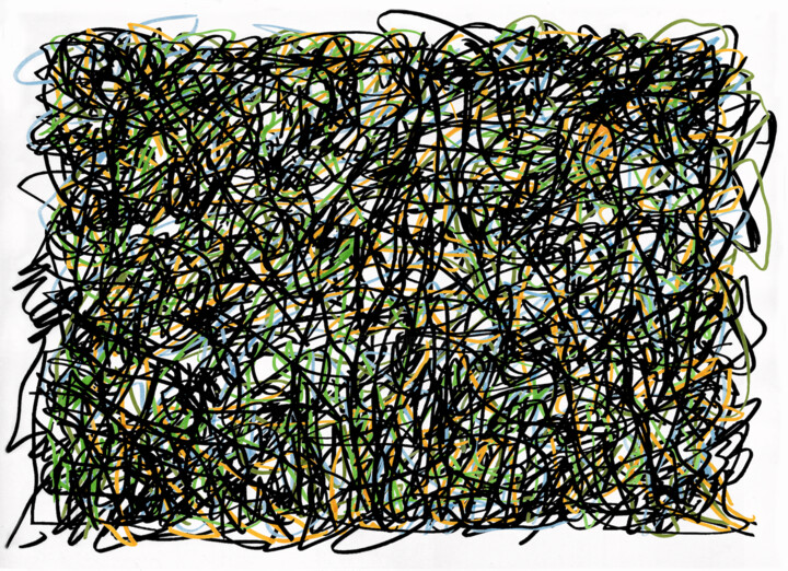 Jangala 2021-02-A--L-noir+fedc Рисунок, 11,7x16 in