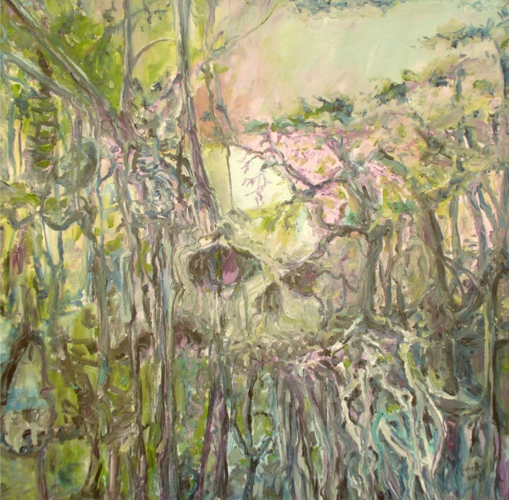 Begegnung im Wald 绘画, 47.2x47.2 in