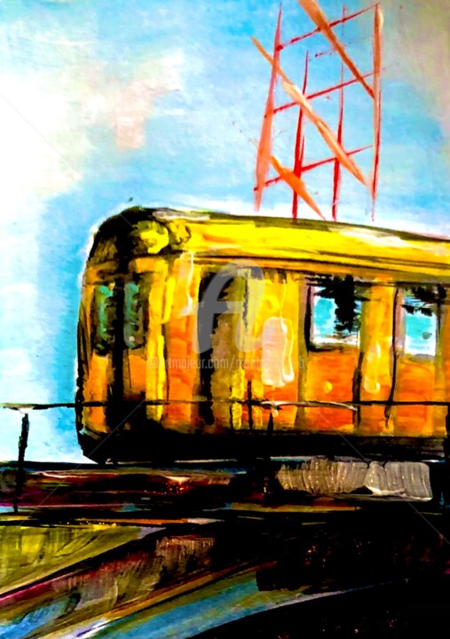 Painting titled "Beloved Berlin" by Nicole Cecil B, Original Artwork, Acrylic