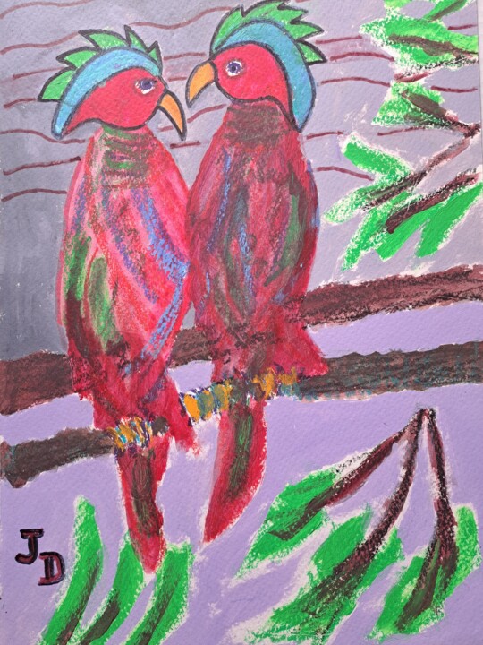 Le Conciliabule dans les Branches 绘画, 17.7x12 in