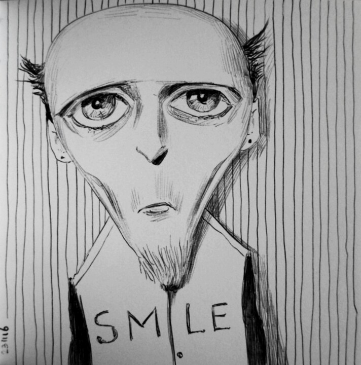 Big eyed - 25 描画, 5.5x5.5 in