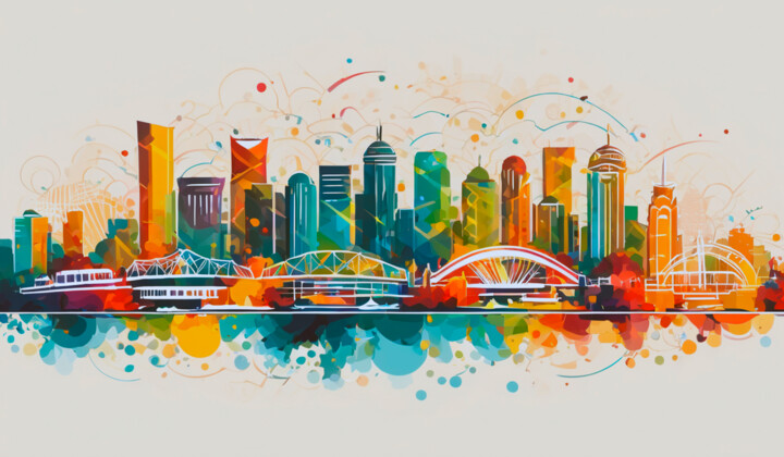 City and Nature united 数字艺术
