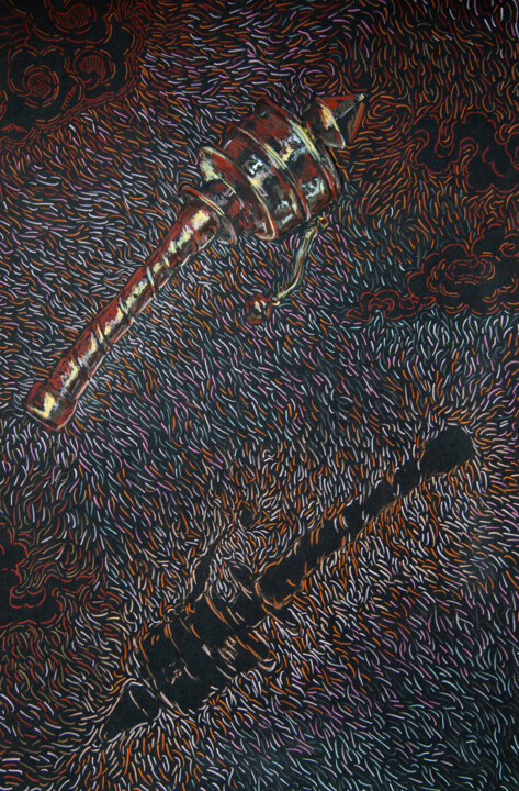 Dessin intitulée "6_shaktiobjects" par Louis Lapointe, Œuvre d'art originale, Crayon