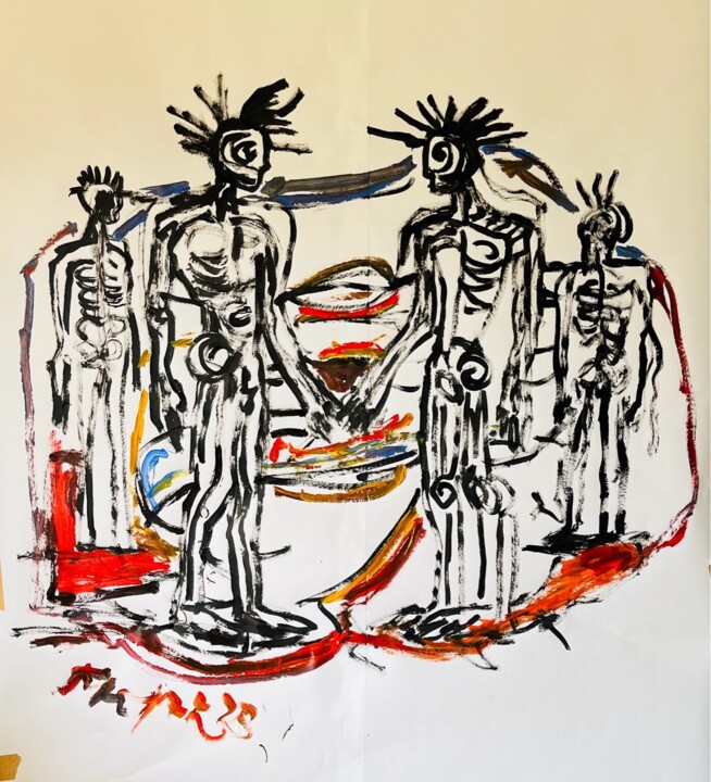 lieNs 绘画, 55.1x55.1 in