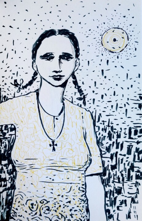 Religious fantastic Disegno, 8,3x5,5 in