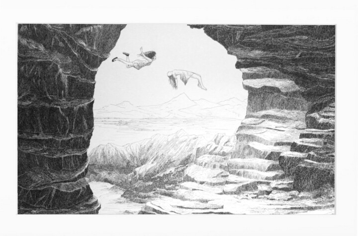 Elégie suspendue/Suspended elegy 图画, 23.6x35.4 in