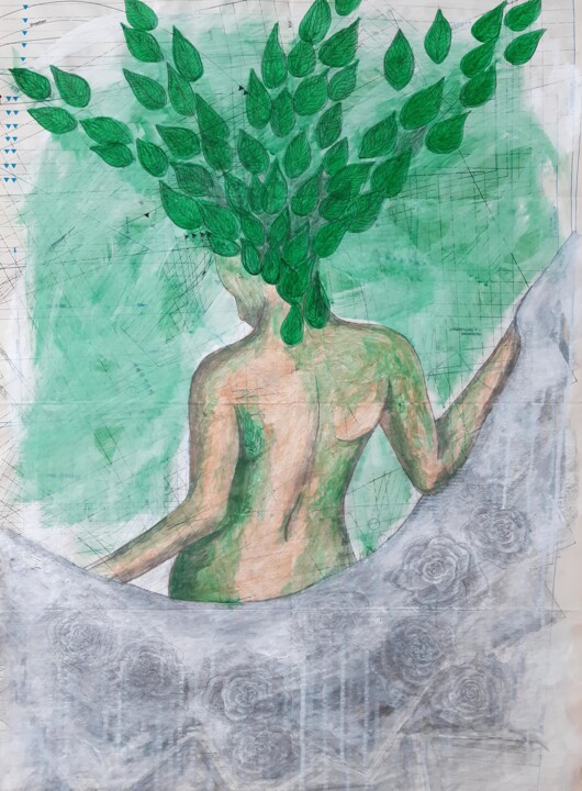 MutterNatur 2024 绘画, 31.5x21.7 in