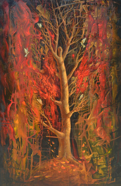 Forest 绘画, 60x40 in