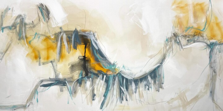 Caretaker Painting, 31.5x63 in