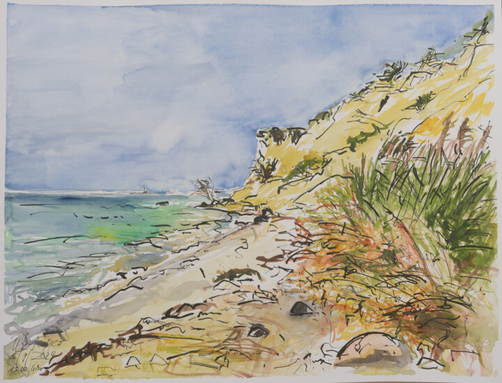 Segelboot am Horizont / Oldemark / Ærø Pittura, 59,1x25,6 in
