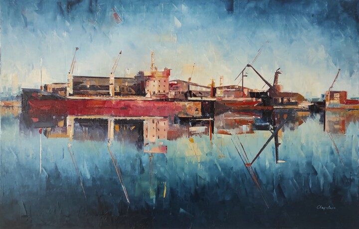 Port de Saint-Malo Pittura, 25,6x39,4 in