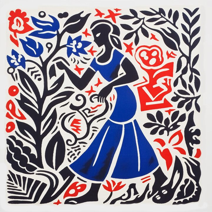 Matisse sketch IV Painting, 11.8x11.8 in