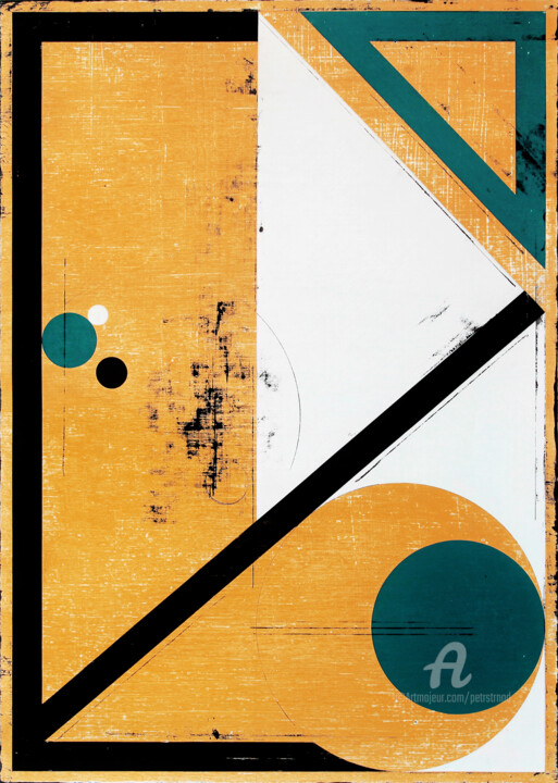 Peinture intitulée "Interaction 3." par Petr Strnad, Œuvre d'art originale, Acrylique