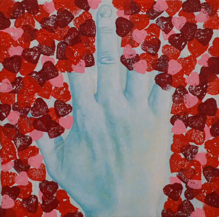 Finghearts 绘画, 7.9x7.9 in