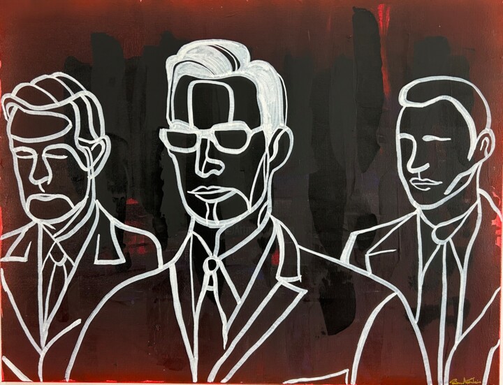THE MAD MEN 绘画, 27.6x35.4 in