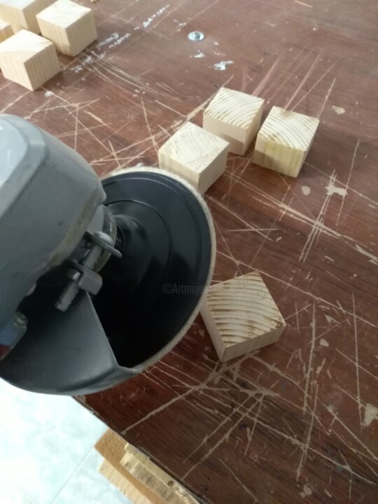 Steps of the making of the work
