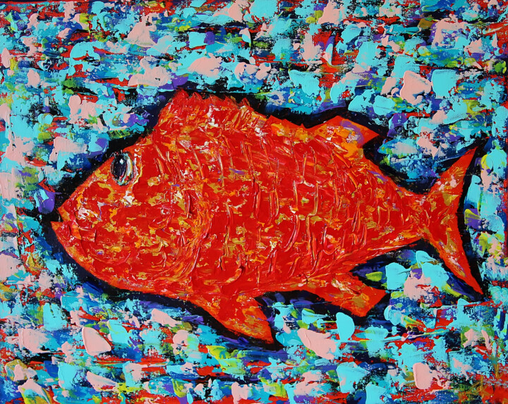 Fish for YouTube Pittura, 15,8x19,7 in