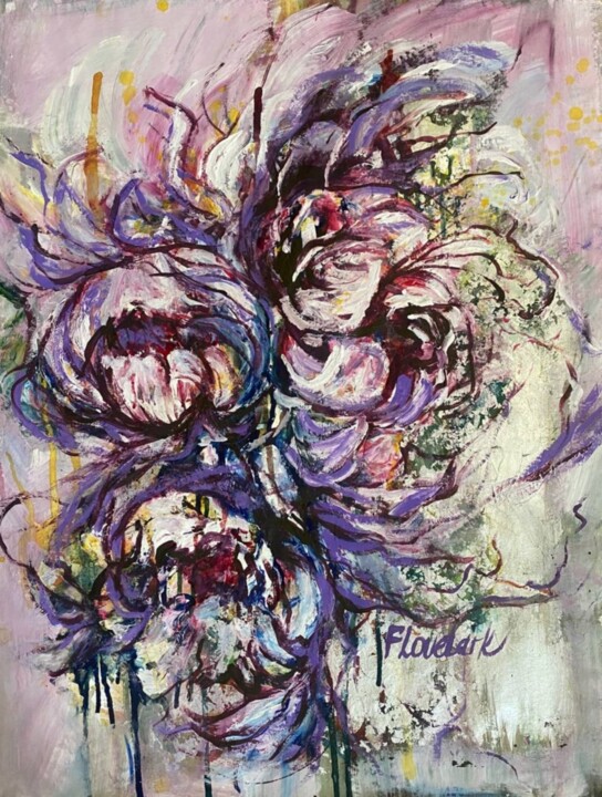 Painting titled "Gradient" by Oksana Almiz, Original Artwork, Acrylic Mounted on Wood Stretcher frame