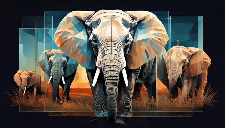 Elefanten - Elephants - les éléphants 数字艺术