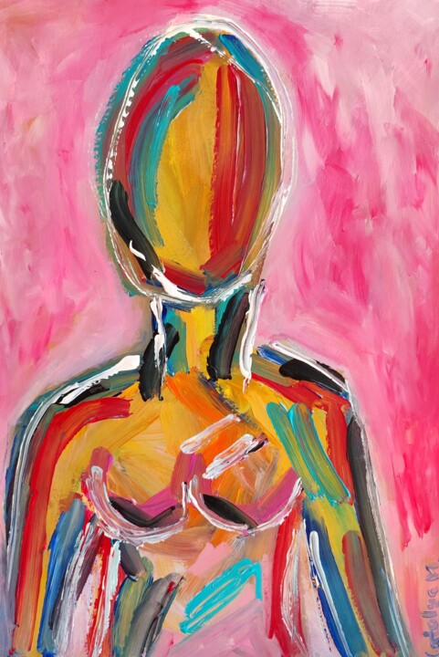 Woman's heart and strength 绘画, 23.4x16.5 in