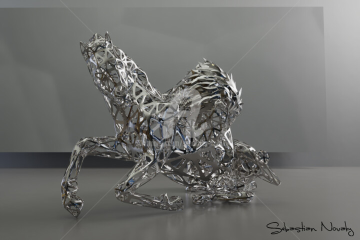the Instinct #2 雕塑, 62.6x79.9 in