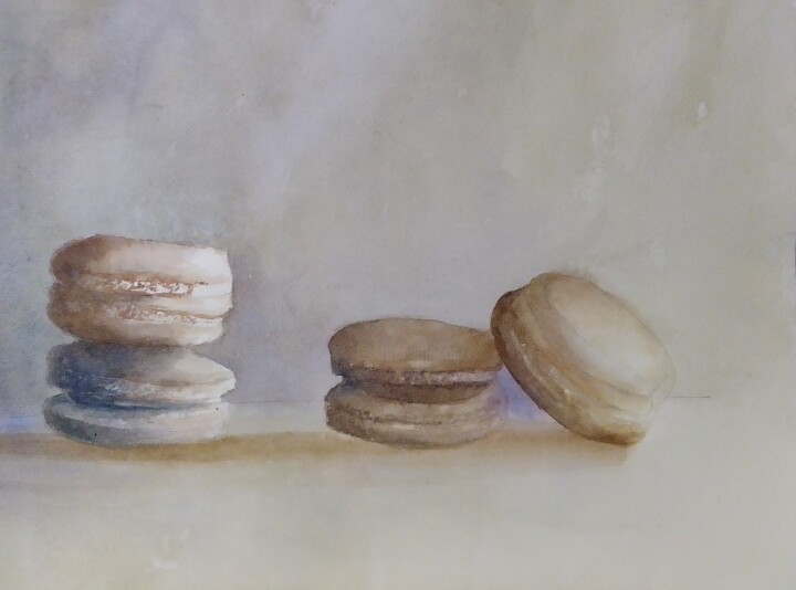 Pause macarons 绘画, 9.1x12.2 in