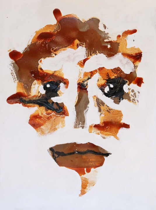 Painting titled "Brigitte" by Albert Cruells, Original Artwork, Acrylic